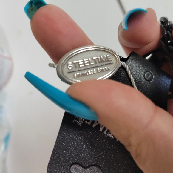 Black Plated Stainless Steel necklace 22" NWT - Picture 4 of 6